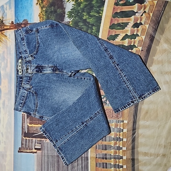 Zena Vintage Crop Split Leg‎ Jeans Size 12P Petite - Picture 1 of 6